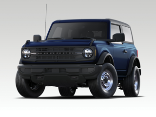 A blue Ford Bronco