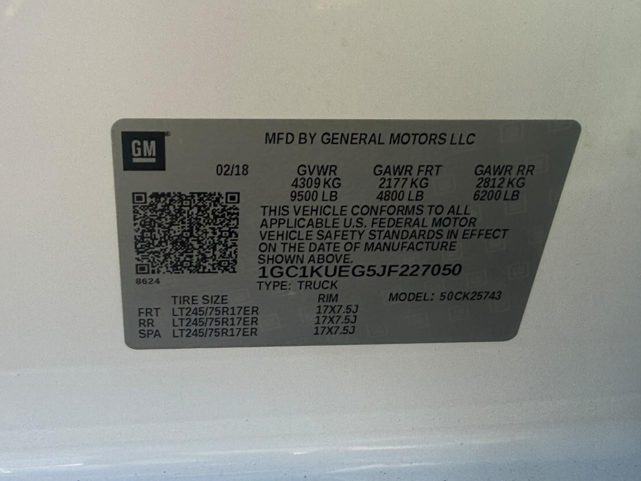 2018 Chevrolet Silverado Work Truck