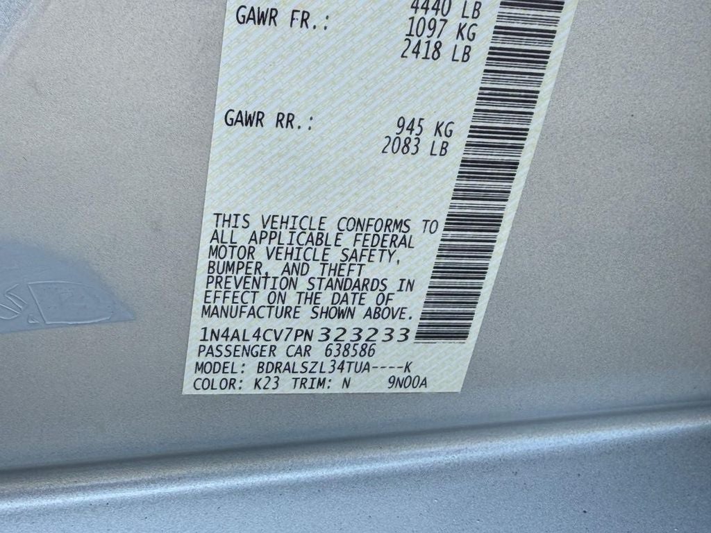 2023 Nissan Altima 2.0 SR