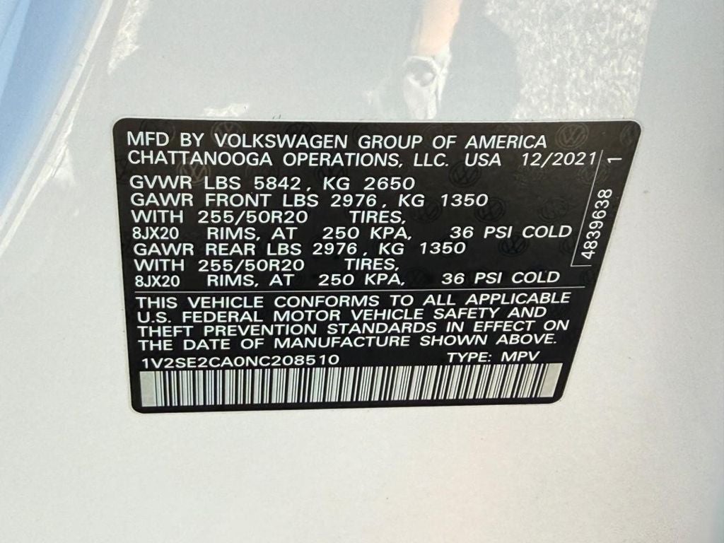 2022 Volkswagen Atlas Cross Sport 3.6L V6 SEL R-Line