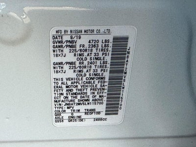 2020 Nissan Rogue SV