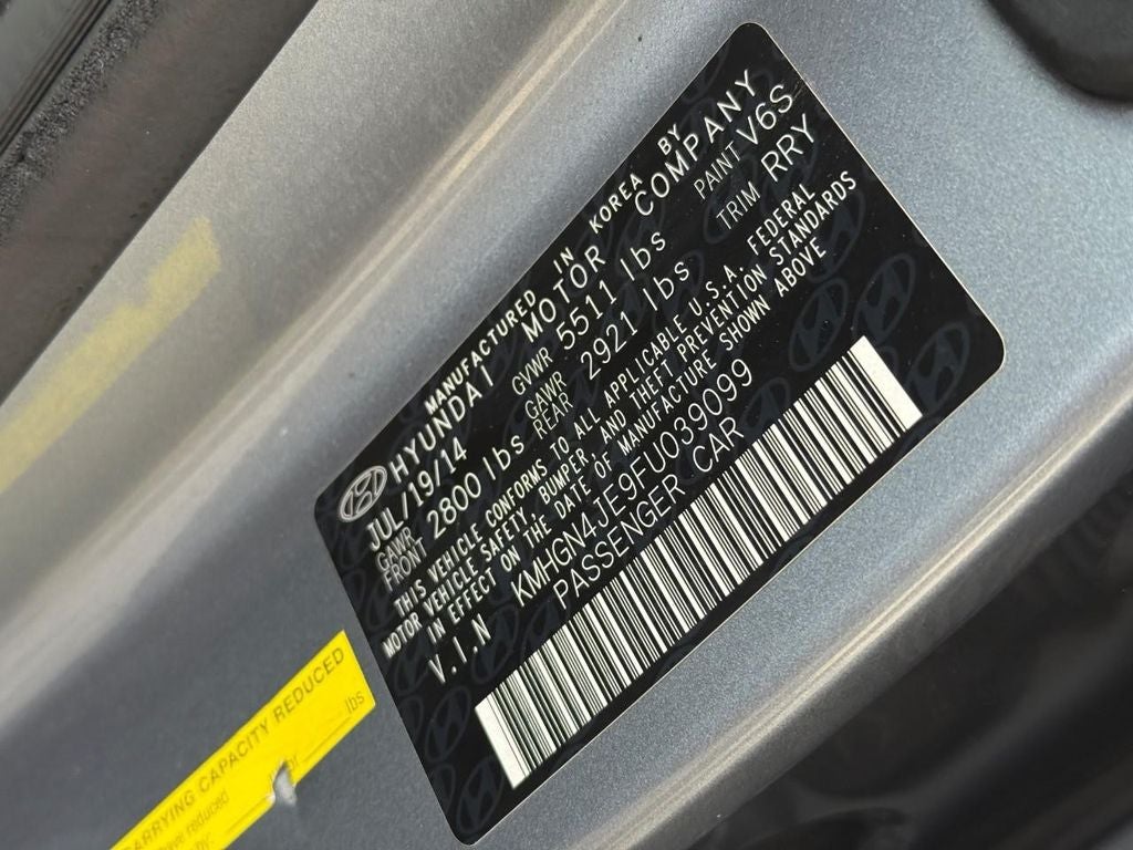 2015 Hyundai Genesis 3.8L