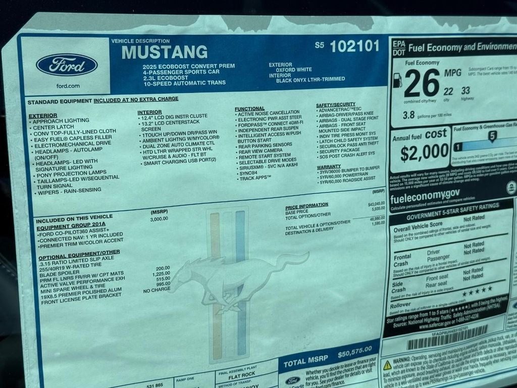 2025 Ford Mustang EcoBoost Premium