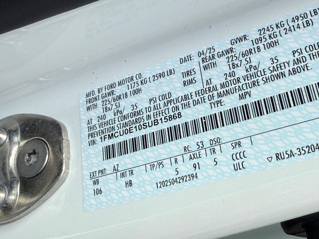 2025 Ford Escape Plug In Hybrid