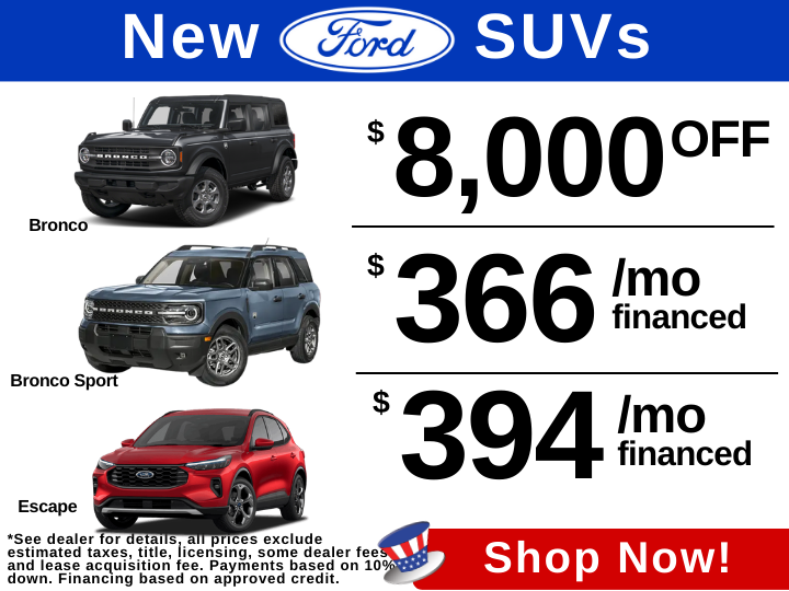 New Ford Bronco, Bronco Sport, Escape February Deals 