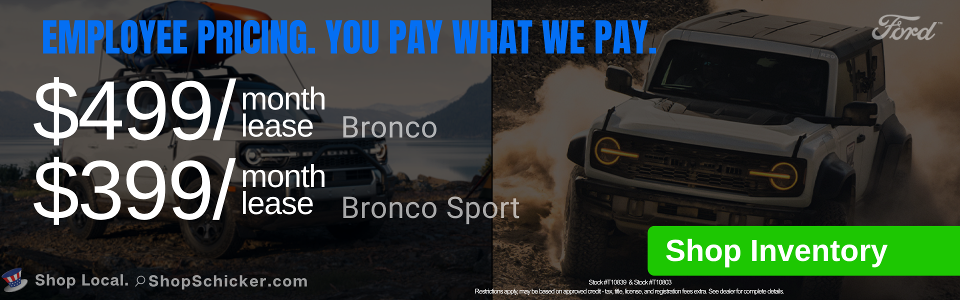 Bronco and Bronco Sport